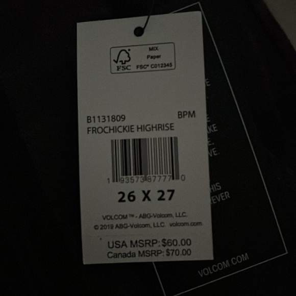 VOLCOM HIGH RISE. ANKLE FIT PANTS - Picture 7 of 7